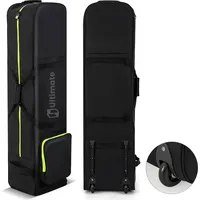 Costway Golf Reisetasche mit Rädern, Golfbag faltbar für Fluglinien mit Schlüssel, 31,5 x 25,5 x 128cm - Schwarz