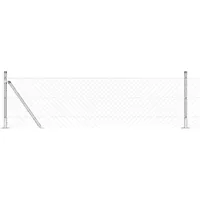 vidaXL Zaunpfosten 25 x 0,6 m Silber/Stahl