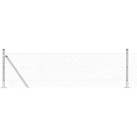 vidaXL Zaunpfosten 25 x 0,6 m Silber/Stahl