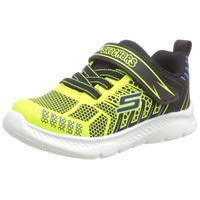 Skechers 407218N, Scarpe da Ginnastica, COMFY FLEX 2.0 - TRONOX, Nero Lime Tessile Sintetico Bordo Blu, BKLM, 25 EU - 25 EU
