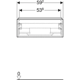 Geberit iCon 59,2x24,7x47,6cm, sa hgl/Gr. sand matt
