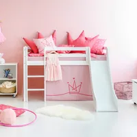 Hoppekids Hochbett »«Princess»«, Rutsche & Vorhang Rosa und viel Auswahl, weiß