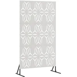 vidaXL Sichtschutz 100 x 50 x 180 cm Grau Stahl