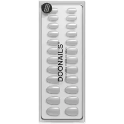 DOONAILS Soft Gel Press Ons Grey Cateye Medium Round