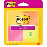 Post-it Super Sticky 6910YPOG 48x48mm sort. 4 St./Pack.