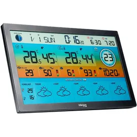 ideoon WLAN Funk Wetterstation mit XXL-Farb-Display Schwarz
