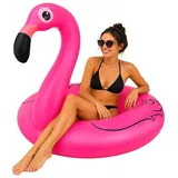 Wisam Schwimmring Aufblasbares Rad - Flamingo 102cm Trizand (1-tlg) rosa