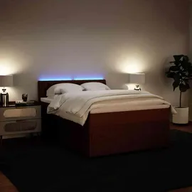 vidaXL Boxspringbett mit Matratze Rosa 140x200 cm Samt