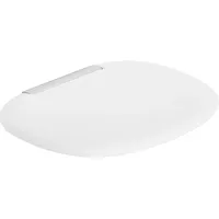 Evenes Klappsitz Elida aus PU weiß, Halter aus Aluminium,