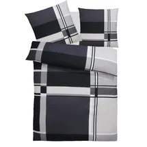 MY HOME Bettwäsche »NINA, in verschiedenen Qualitäten« 2 Stk., tlg. in den Größen: 135x200 oder 155x220 cm grau