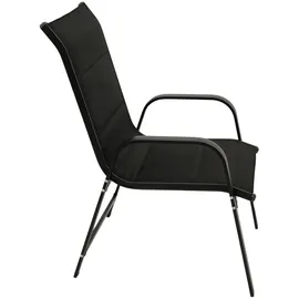 DEGAMO Garnitur LAGOS 5-teilig, Alu + Kunstgewebe schwarz