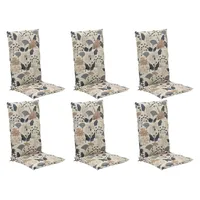 GO-DE Hochlehner Auflage 120 x 50 cm creme blau 6 St.