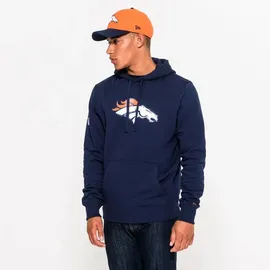 New Era Denver Broncos NFL Team Logo Hoody Blau Kapuzenpullover - M