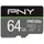 PNY microSDXC Pro Elite 64 GB Class 10 UHS-I A1 V30 + SD-Adapter