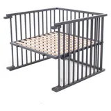 babybay Kinderbettumbausatz für Beistellbett Boxspring Comfort Plus - Schiefergrau lackiert