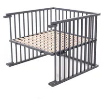babybay Kinderbettumbausatz für Beistellbett Boxspring Comfort Plus - Schiefergrau lackiert