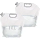 YEWCEP 2 Stück Wasserkanister Faltbar, Tragbare Wasseraufbewahrungsbeutel, Auslaufsicherer, Gefrierfähiger Camping-Trägertank für Den Außenbereich für Sport, Camping, Wandern, Picknick