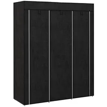 Homcom Kleiderschrank 125 x 162,5 x 43 cm Schwarz