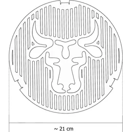 tuning-art Grillring 80 cm Stahl Grau