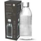 MySoda Wassersprudler-Flasche 1 L Transparent/silber