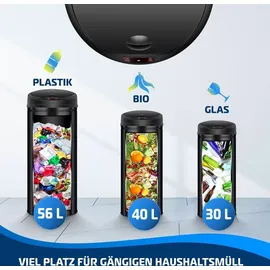 Kesser Automatik Sensor Mülleimer 40 l Schwarz