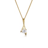 Elli PREMIUM Zirkonia 585 Gelbgold Ketten Damen