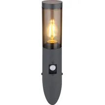 GLOBO Außenleuchte Boston Edelstahl Anthrazit 41 cm Bewegungssensor