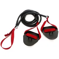 StrechCordz Zugseil mit Handpaddel Rot, Zugstärke 5,4–14,1 kg