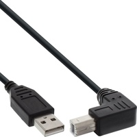 InLine USB 2.0 Kabel, A an B unten abgewinkelt,