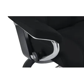 Stressless Relaxsessel Consul Leder 76 x 100 x 71 cm Schwarz mit Hocker