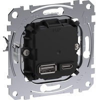 Merten USB-Ladeeinsatz Typ A+C mit Power-Delivery-Technologie und 45W Ladeleistung
