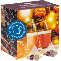 Corasol Adventskalender Paare Tee für Zwei 24 x 2 Teemischungen Pyramidenbeutel