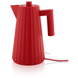 Alessi Wasserkocher Plissé 1700 ml Holz, Textil, Natur Rot 1,7 l