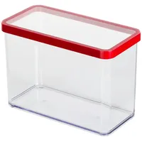 Rotho Frischhaltedose rechteckig transparent/rot 20,0 x 10,0 x 14,2 cm 2,1 l