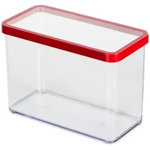 Rotho Frischhaltedose rechteckig transparent/rot 20,0 x 10,0 x 14,2 cm 2,1 l
