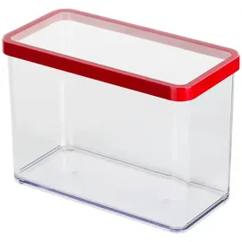 Rotho Frischhaltedose rechteckig transparent/rot 20,0 x 10,0 x 14,2 cm 2,1 l