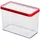 Rotho Frischhaltedose rechteckig transparent/rot 20,0 x 10,0 x 14,2 cm 2,1 l
