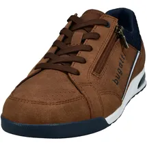 Bugatti Schnürstiefel Herren Cognac/Dark Blue 45