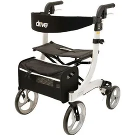 Drive Medical Rollator Nitro Größe L Champagner mit Gepäcknetz und gepolsterter Rückenlehne