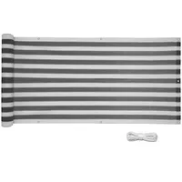 Estexo Balkonverkleidung 90 x 600 cm grau/weiß Kunststoff