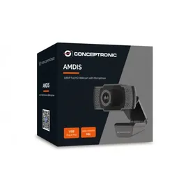 Conceptronic AMDIS 1080P Full HD Webcam Schwarz