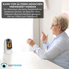 LuVision PTZ Gegensprechkamera Video Anruf Kamera Telefonkamera WLAN Überwachungskamera Senioren Baby Überwachung Autotracking