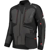 Rusty Stitches Cliff Textiljacke wasserdicht Schwarz/Dunkelgrau/Rot