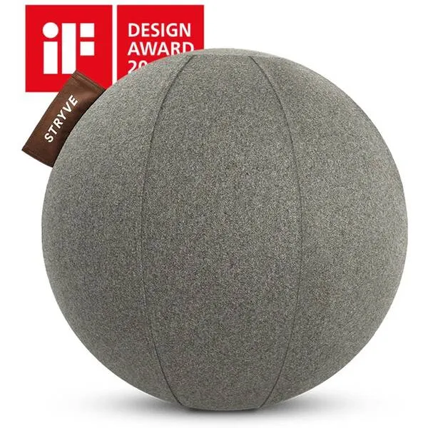 STRYVE Balancegerät Active Ball Wollfilz Grau 65cm, STRYVE Active Ball Wollfilz Grau 65cm, -