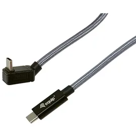 Equip Kabel USB-C 3.0 -> St/St 2.00m Schwarz, M/M, PD240W, 4K/60Hz, 20Gbps
