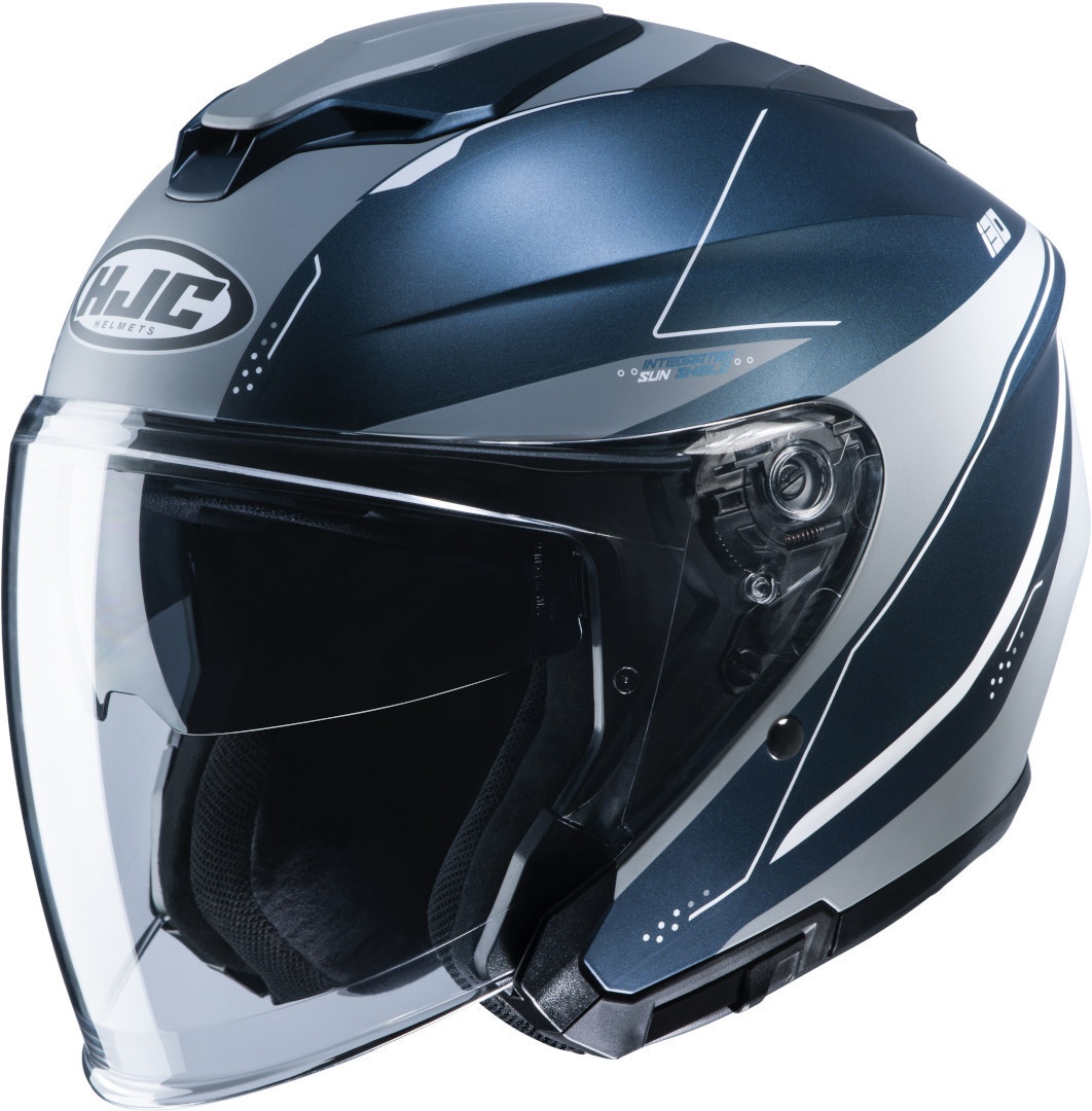 HJC i30 Slight Jet helm, blauw-zilver, S