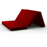 Klappmatratze Luxus Faltmatratze, klappbare Gästematratze, faltbare Matratze, shogazi ®, 12 cm hoch, (1-tlg), MADE IN GERMANY, Direkt vom Hersteller, OEKO-TEX®, Testsieger 1,1 rot 120 cm x 200 cm x 12 cm