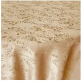 DecoHomeTextil Heimtextilmanufaktur Tischdecke Jacquard GRANIT Meliert mit Lotus Effekt beige Rund 180 cm