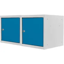 Proregal Mega Deal 2x Schließfachwürfel Blocky mit Zylinderschloss | 2 Schlüssel 40x40x40cm Lichtgrau/Lichtblau