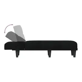 vidaXL Chaiselongue Schwarz Stoff
